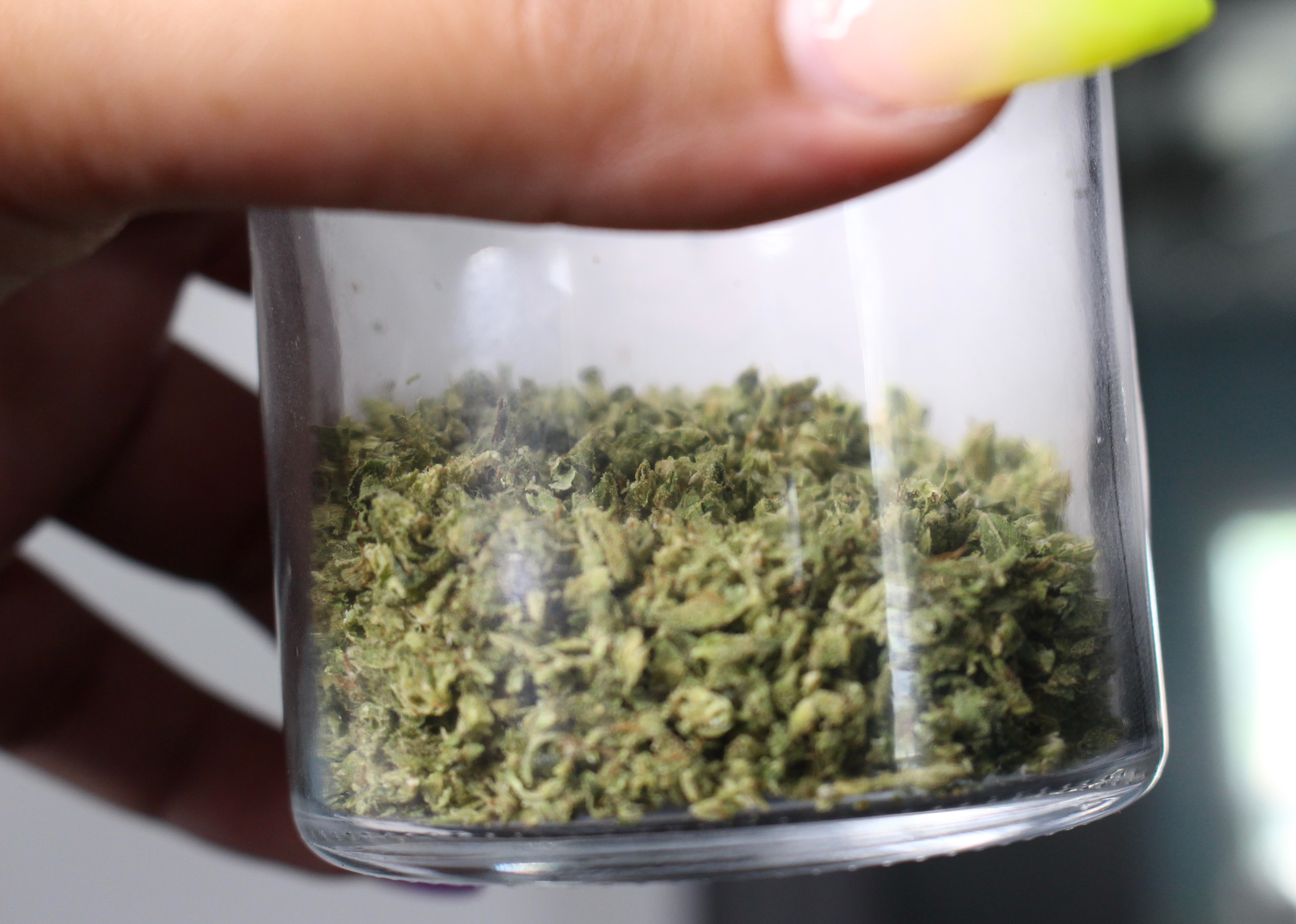 Jar of marijuana